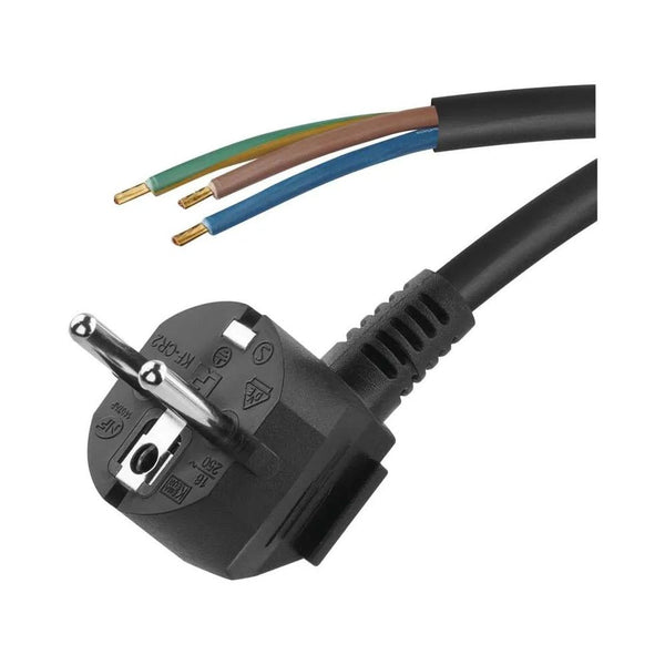 Mains Cable EU Plug to Free End 2m